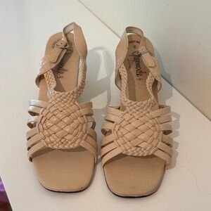 Women's Vintage Beige Braided Sandals by Gaymode/JCPenney